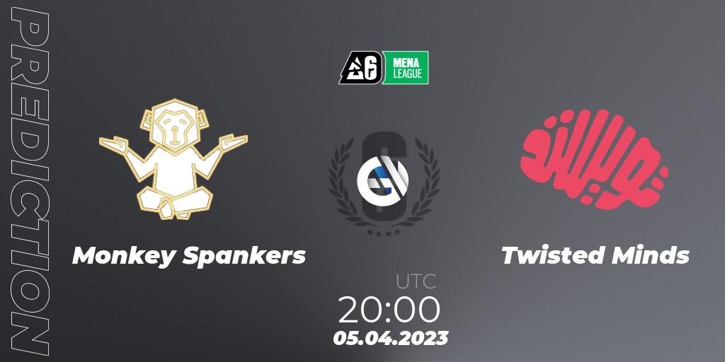 Monkey Spankers - Twisted Minds: Maç tahminleri. 05.04.2023 at 20:00, Rainbow Six, MENA League 2023 - Stage 1