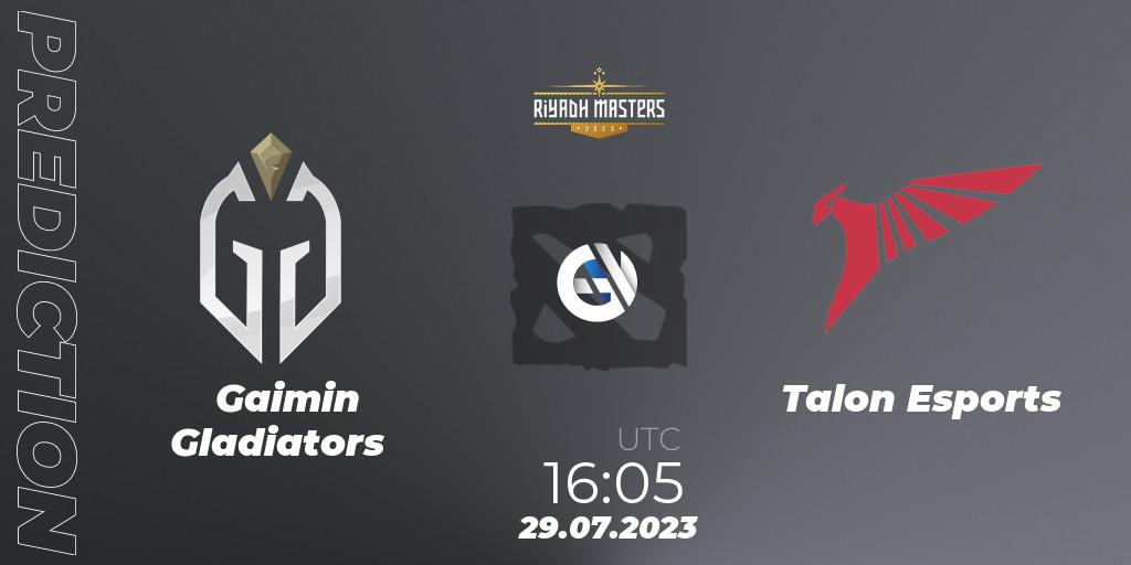 Gaimin Gladiators - Talon Esports: Maç tahminleri. 29.07.2023 at 18:31, Dota 2, Riyadh Masters 2023
