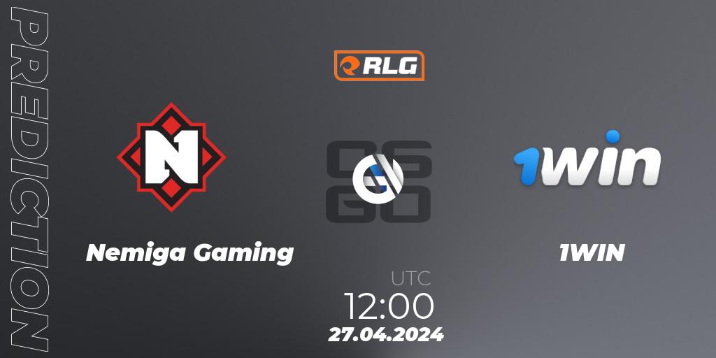 Nemiga Gaming - 1WIN: Maç tahminleri. 27.04.24, CS2 (CS:GO), RES European Series #3