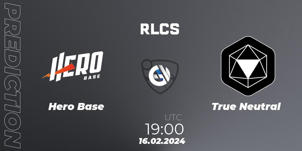 Hero Base - True Neutral: Maç tahminleri. 16.02.2024 at 19:00, Rocket League, RLCS 2024 - Major 1: SAM Open Qualifier 2