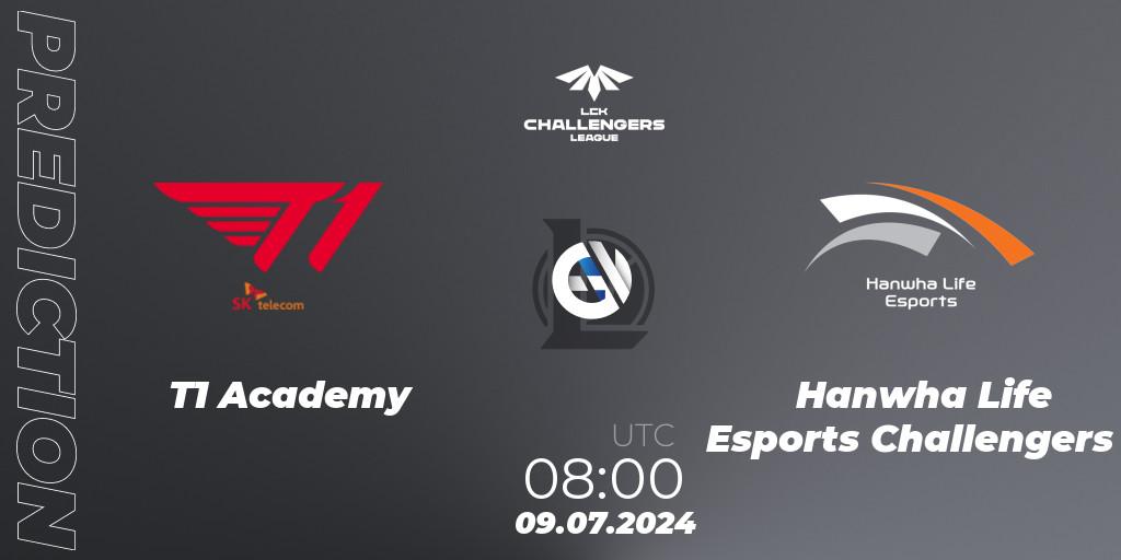 T1 Academy - Hanwha Life Esports Challengers: Maç tahminleri. 09.07.2024 at 08:00, LoL, LCK Challengers League 2024 Summer - Group Stage