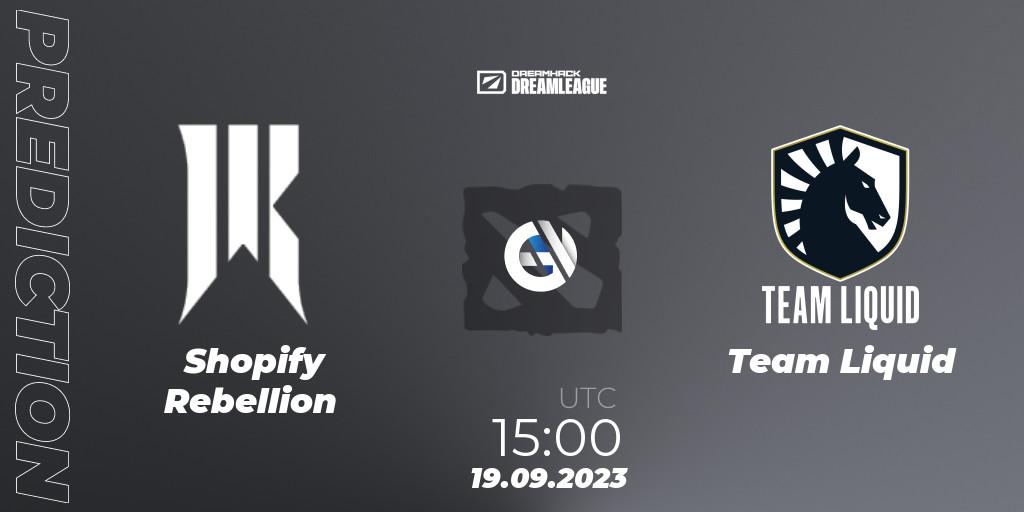 Shopify Rebellion - Team Liquid: Maç tahminleri. 19.09.2023 at 15:12, Dota 2, DreamLeague Season 21