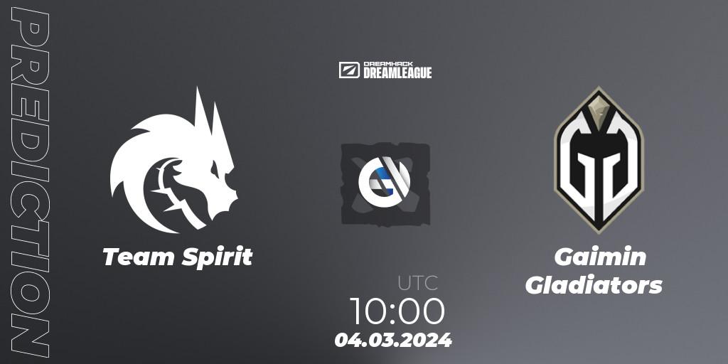 Team Spirit - Gaimin Gladiators: Maç tahminleri. 04.03.24, Dota 2, DreamLeague Season 22
