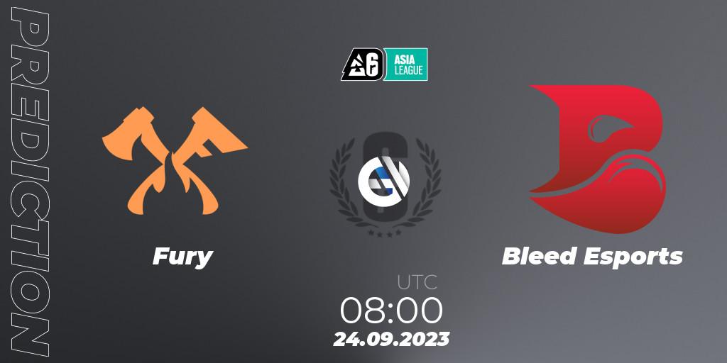 Fury - Bleed Esports: Maç tahminleri. 24.09.2023 at 08:00, Rainbow Six, SEA League 2023 - Stage 2