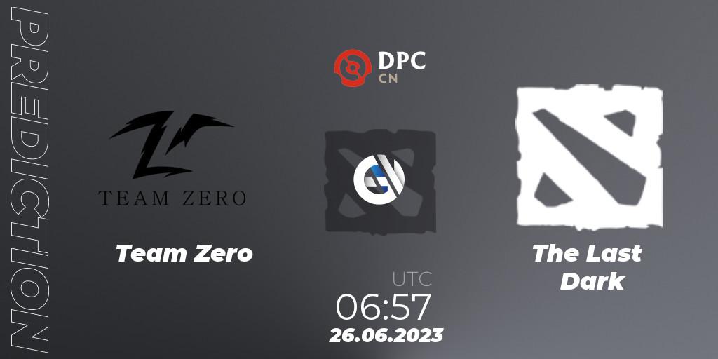 Team Zero - The Last Dark: Maç tahminleri. 26.06.2023 at 06:57, Dota 2, DPC 2023 Tour 3: CN Division II (Lower)