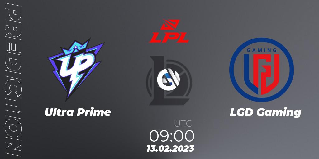 Ultra Prime - LGD Gaming: Maç tahminleri. 13.02.2023 at 09:00, LoL, LPL Spring 2023 - Group Stage