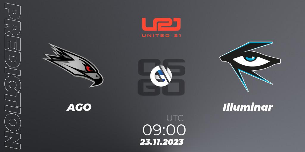 AGO - Illuminar: Maç tahminleri. 23.11.2023 at 15:00, Counter-Strike (CS2), United21 Season 8
