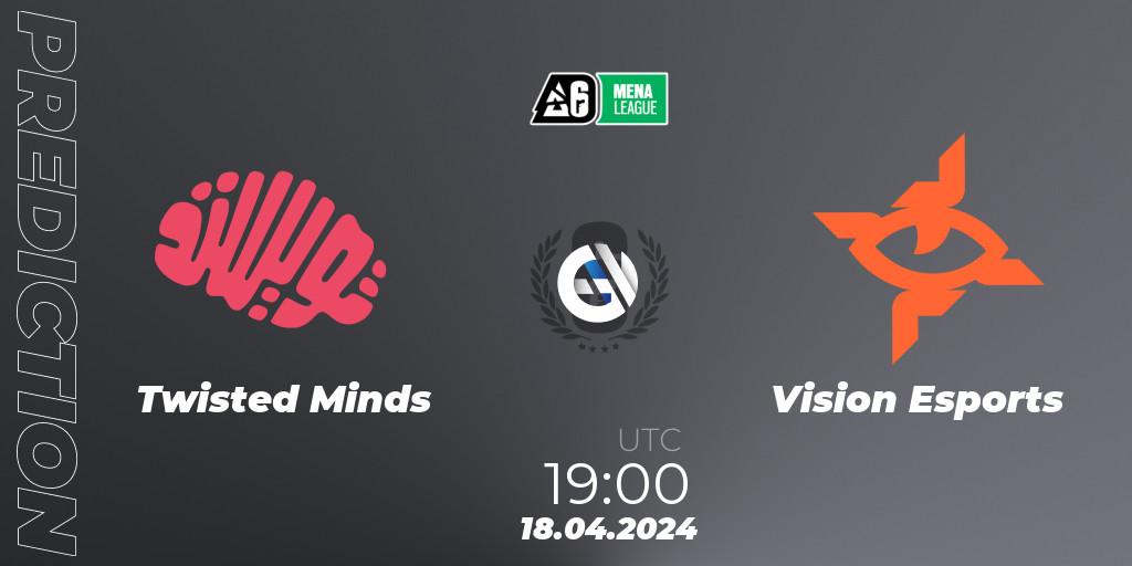 Twisted Minds - Vision Esports: Maç tahminleri. 18.04.2024 at 19:00, Rainbow Six, MENA League 2024 - Stage 1