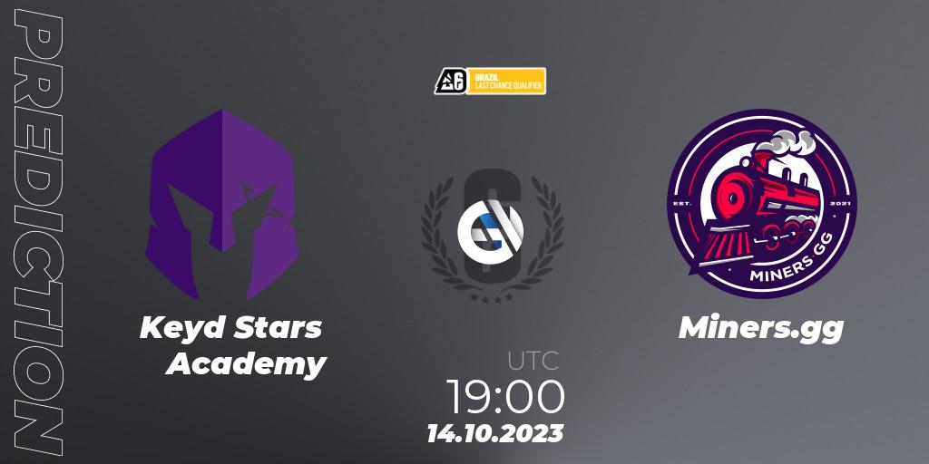 Keyd Stars Academy - Miners.gg: Maç tahminleri. 14.10.2023 at 19:00, Rainbow Six, Brazil League 2023 - Stage 2 - Last Chance Qualifiers