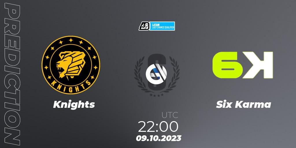 Knights - Six Karma: Maç tahminleri. 09.10.2023 at 22:00, Rainbow Six, LATAM League 2023 - Stage 2 - Last Chance Qualifier