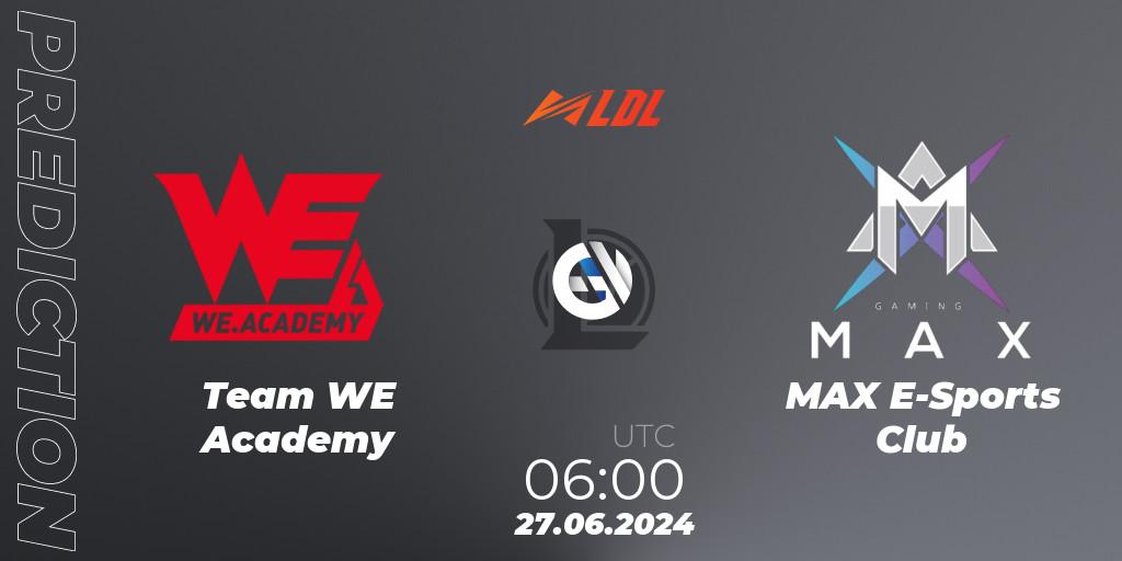 Team WE Academy - MAX E-Sports Club: Maç tahminleri. 27.06.2024 at 06:00, LoL, LDL 2024 - Stage 3