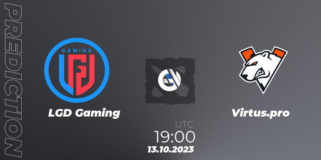 LGD Gaming - Virtus.pro: Maç tahminleri. 13.10.23, Dota 2, The International 2023 - Group Stage