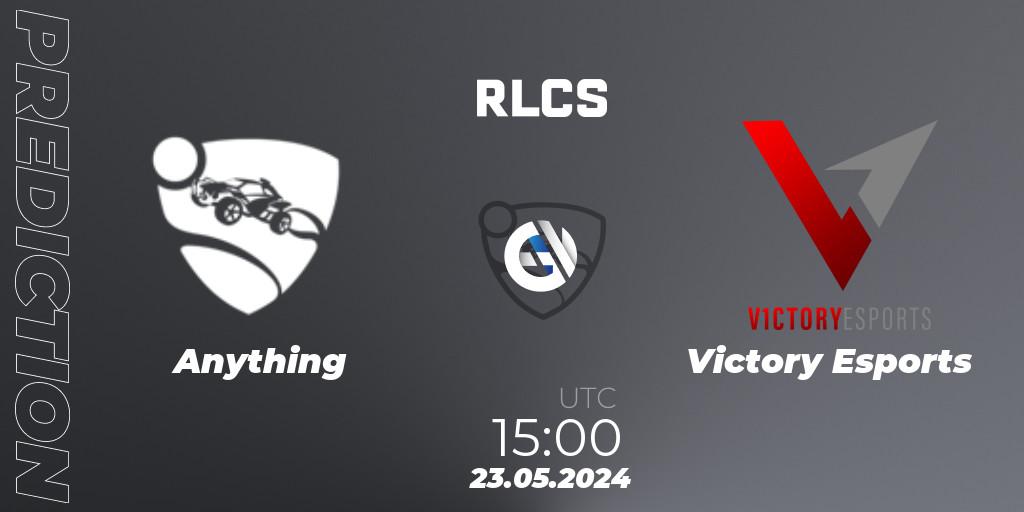 Anything - Victory Esports: Maç tahminleri. 23.05.2024 at 15:00, Rocket League, RLCS 2024 - Major 2: MENA Open Qualifier 6