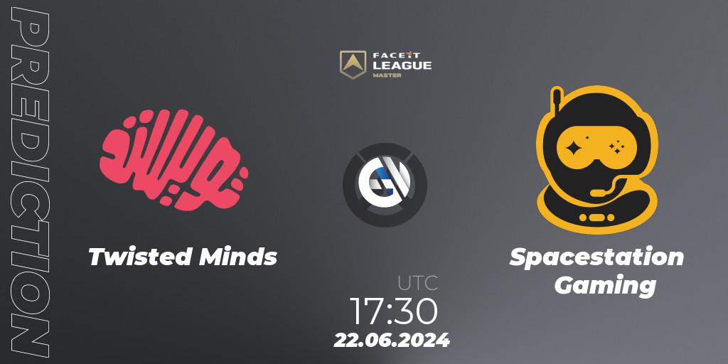 Twisted Minds - Spacestation Gaming: Maç tahminleri. 22.06.2024 at 17:30, Overwatch, FACEIT League Season 1 - EMEA Master Road to EWC