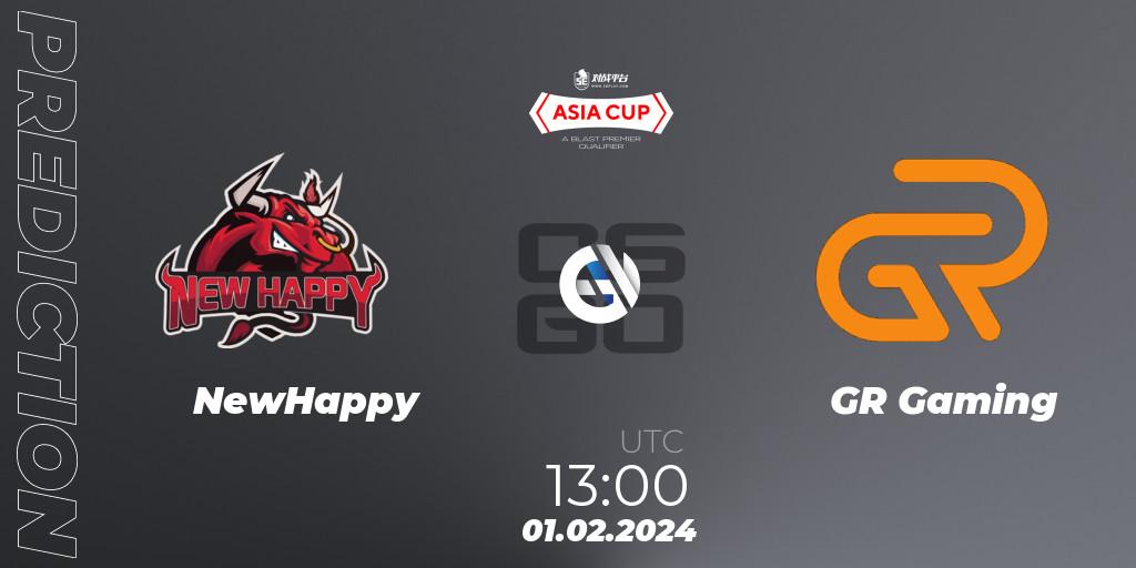NewHappy - GR Gaming: Maç tahminleri. 01.02.2024 at 13:00, Counter-Strike (CS2), 5E Arena Asia Cup Spring 2024 - BLAST Premier Qualifier