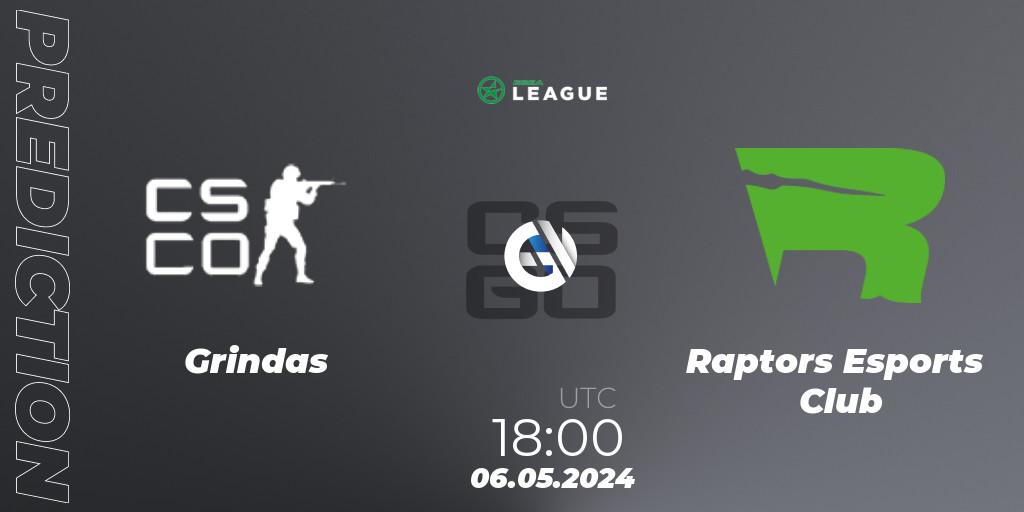 Grindas - Raptors Esports Club: Maç tahminleri. 06.05.2024 at 18:00, Counter-Strike (CS2), ESEA Season 49: Advanced Division - Europe