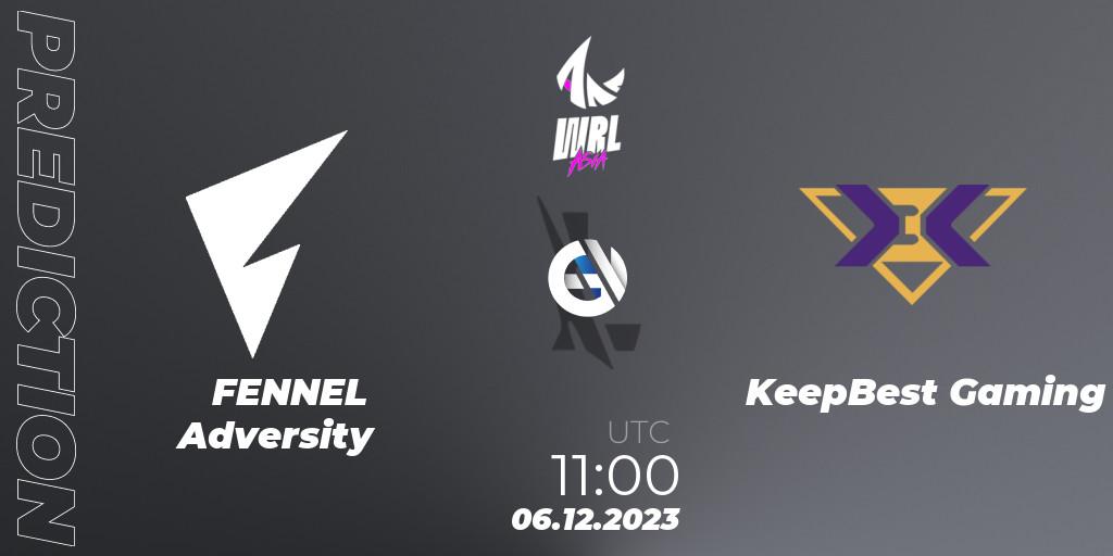 FENNEL Adversity - KeepBest Gaming: Maç tahminleri. 06.12.2023 at 11:00, Wild Rift, WRL Asia 2023 - Season 2 - Regular Season
