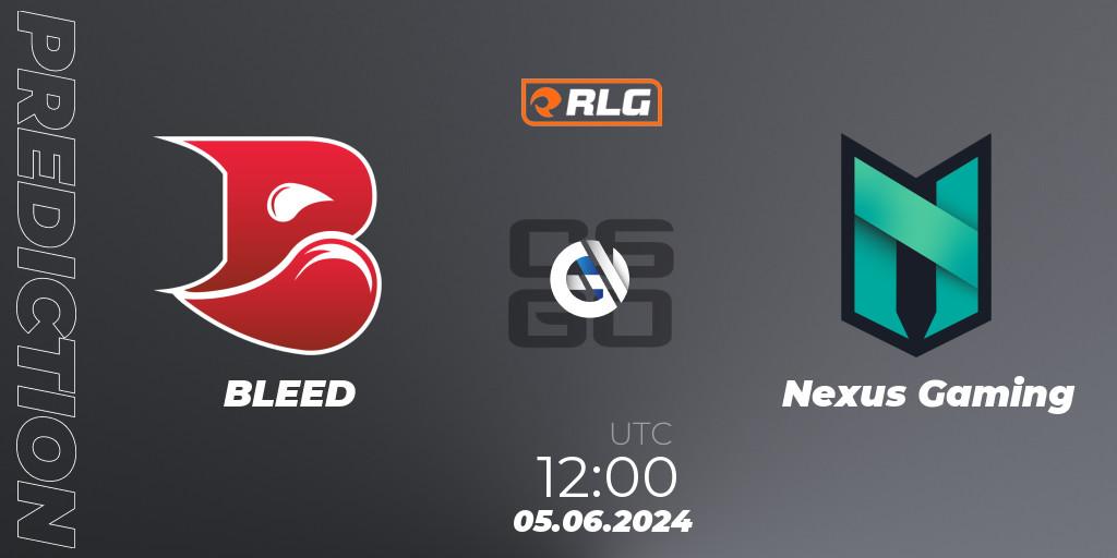 BLEED - Nexus Gaming: Maç tahminleri. 05.06.2024 at 12:00, Counter-Strike (CS2), RES European Series #5