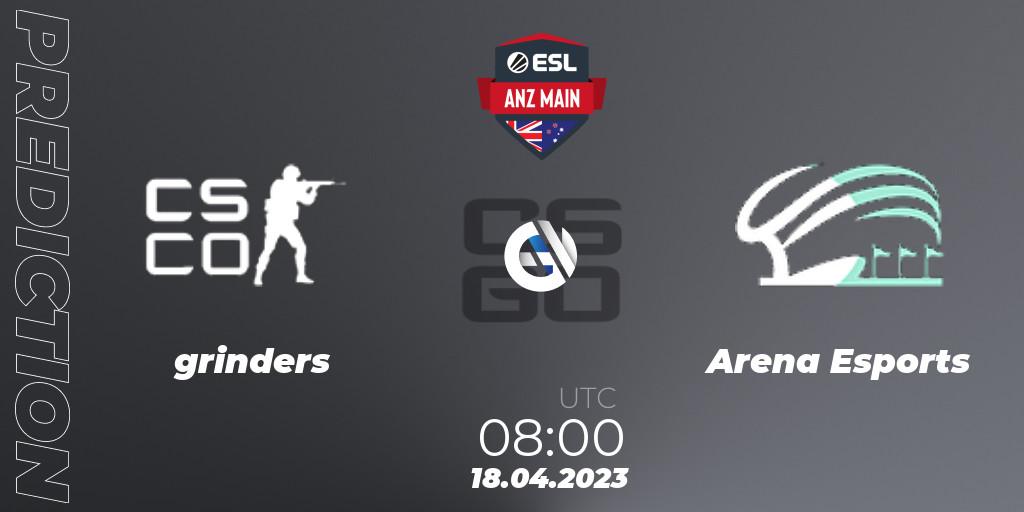 grinders - Arena Esports: Maç tahminleri. 18.04.23, CS2 (CS:GO), ESL ANZ Main Season 16
