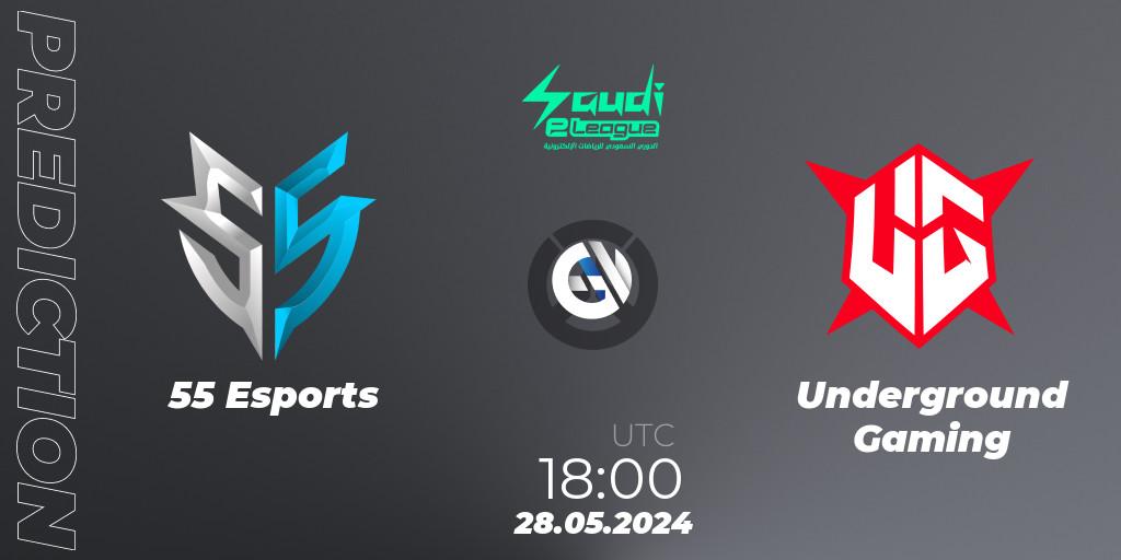 55 Esports - Underground Gaming: Maç tahminleri. 28.05.2024 at 18:00, Overwatch, Saudi eLeague 2024 - Major 2 Phase 2
