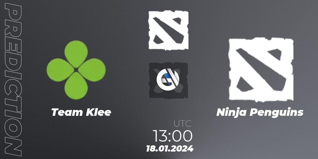 Team Klee - Ninja Penguins: Maç tahminleri. 18.01.2024 at 13:05, Dota 2, European Pro League Season 16