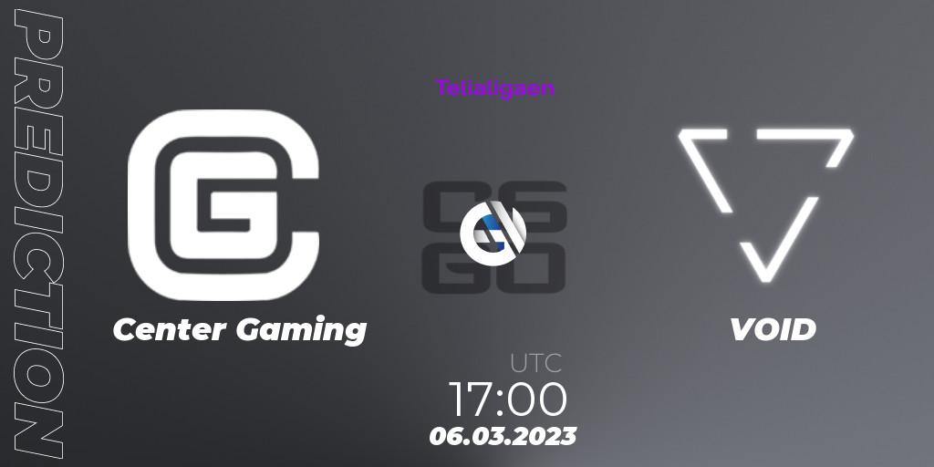 Center Gaming - VOID: Maç tahminleri. 07.03.2023 at 18:00, Counter-Strike (CS2), Telialigaen Spring 2023: Group stage