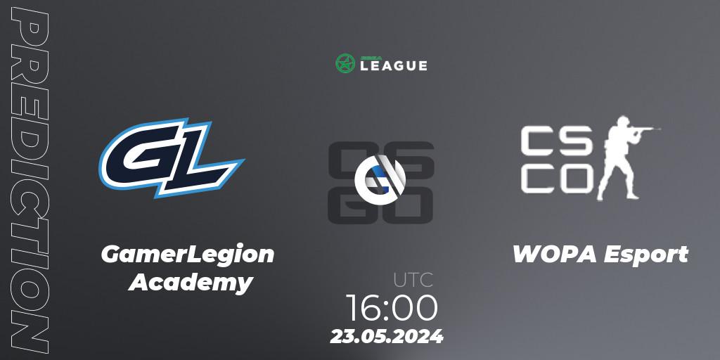 GamerLegion Academy - WOPA Esport: Maç tahminleri. 23.05.2024 at 16:00, Counter-Strike (CS2), ESEA Season 49: Advanced Division - Europe