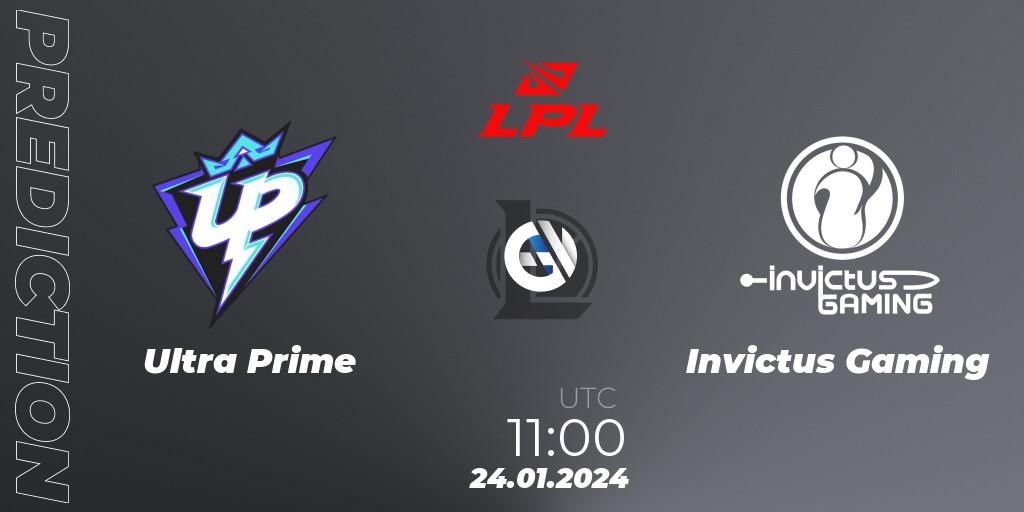 Ultra Prime - Invictus Gaming: Maç tahminleri. 24.01.24, LoL, LPL Spring 2024 - Group Stage