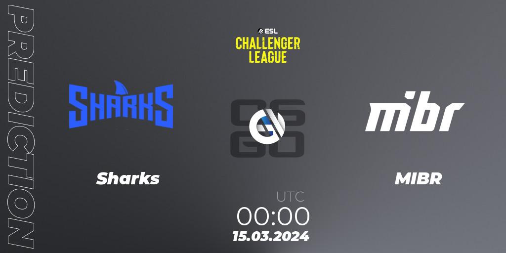 Sharks - MIBR: Maç tahminleri. 15.03.24, CS2 (CS:GO), ESL Challenger League Season 47: South America