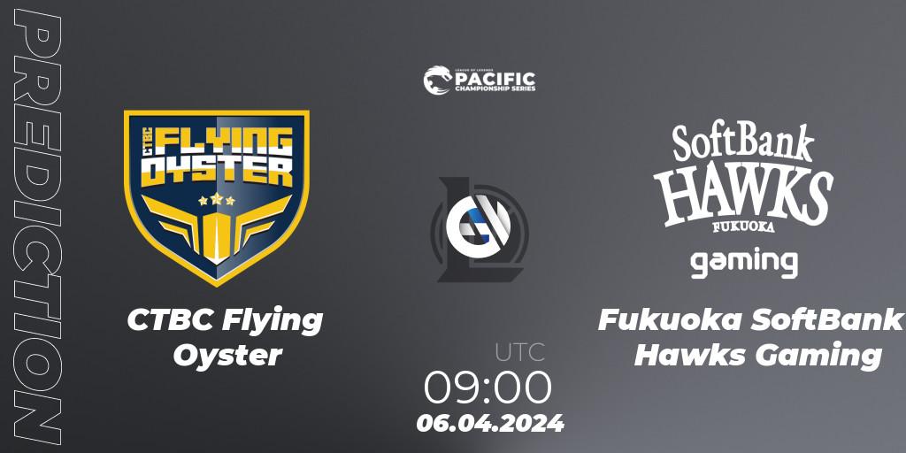 CTBC Flying Oyster - Fukuoka SoftBank Hawks Gaming: Maç tahminleri. 06.04.24, LoL, PCS Playoffs Spring 2024