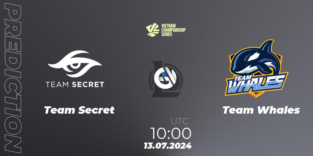Team Secret - Team Whales: Maç tahminleri. 26.07.2024 at 10:00, LoL, VCS Summer 2024 - Group Stage