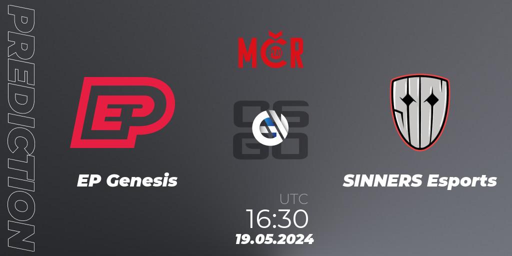 EP Genesis - SINNERS Esports: Maç tahminleri. 19.05.2024 at 16:30, Counter-Strike (CS2), Tipsport Cup Spring 2024: Online Stage