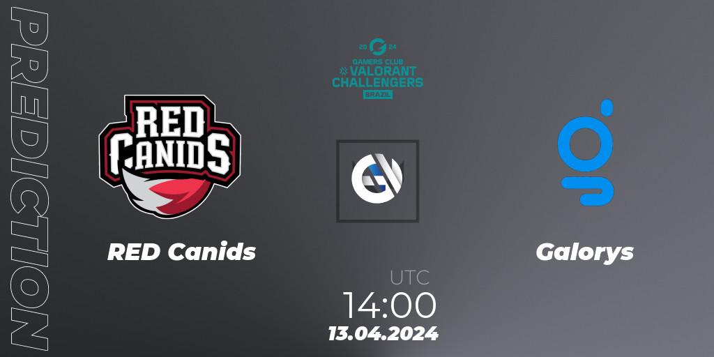 RED Canids - Galorys: Maç tahminleri. 13.04.2024 at 14:00, VALORANT, VALORANT Challengers Brazil 2024: Split 1