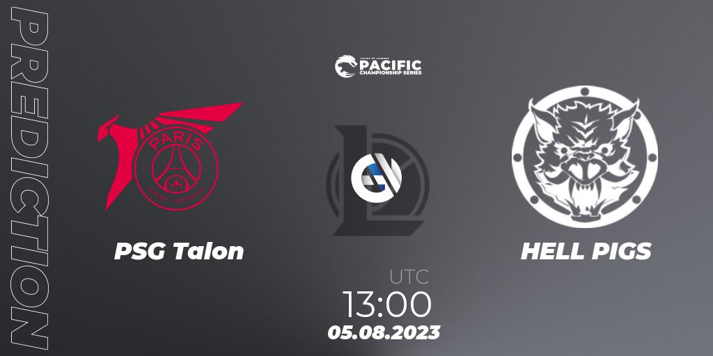 PSG Talon - HELL PIGS: Maç tahminleri. 06.08.2023 at 13:00, LoL, PACIFIC Championship series Group Stage