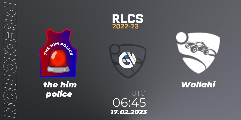 the him police - Wallahi: Maç tahminleri. 17.02.2023 at 06:45, Rocket League, RLCS 2022-23 - Winter: Oceania Regional 2 - Winter Cup