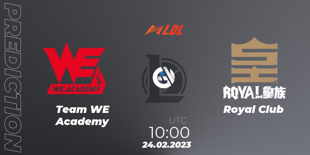 Team WE Academy - Royal Club: Maç tahminleri. 24.02.2023 at 10:20, LoL, LDL 2023 - Regular Season