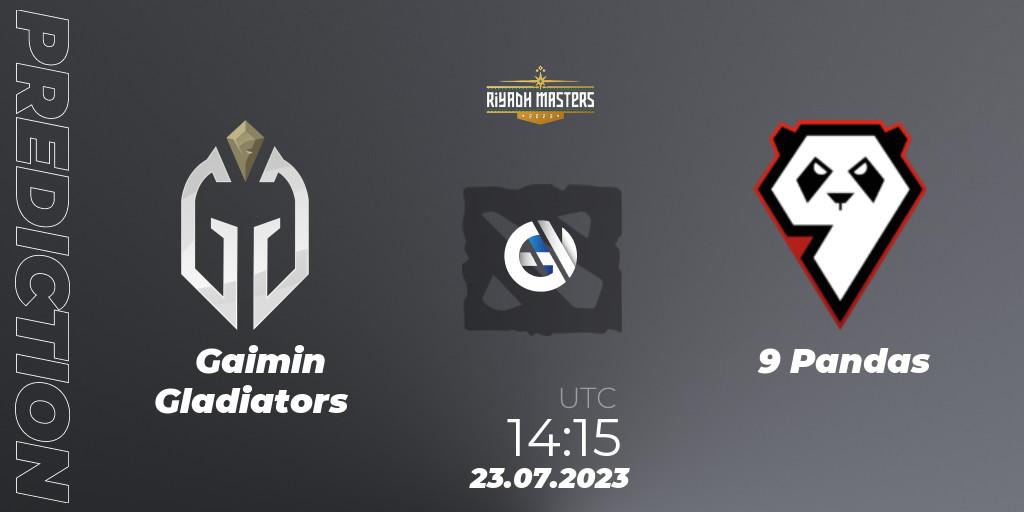 Gaimin Gladiators - 9 Pandas: Maç tahminleri. 23.07.2023 at 14:30, Dota 2, Riyadh Masters 2023 - Group Stage