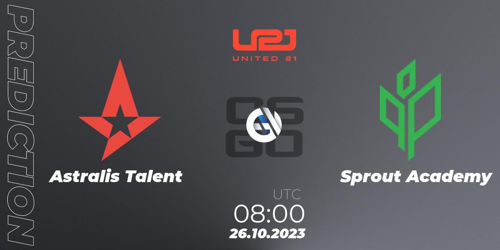 Astralis Talent - Sprout Academy: Maç tahminleri. 26.10.2023 at 08:00, Counter-Strike (CS2), United21 Season 7