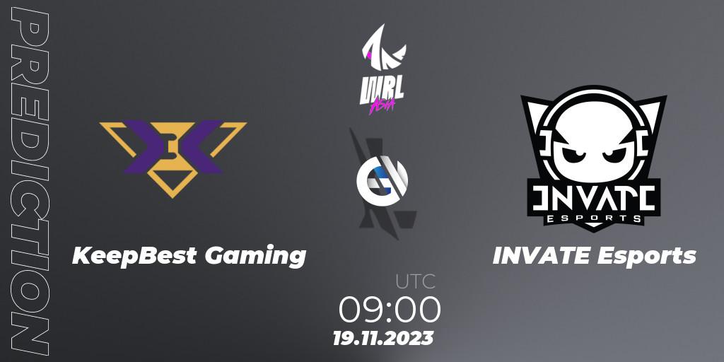 KeepBest Gaming - INVATE Esports: Maç tahminleri. 19.11.23, Wild Rift, WRL Asia 2023 - Season 2 - Regular Season