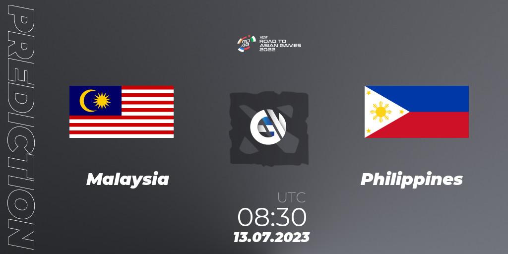 Malaysia - Philippines: Maç tahminleri. 13.07.2023 at 08:46, Dota 2, 2022 AESF Road to Asian Games - Southeast Asia