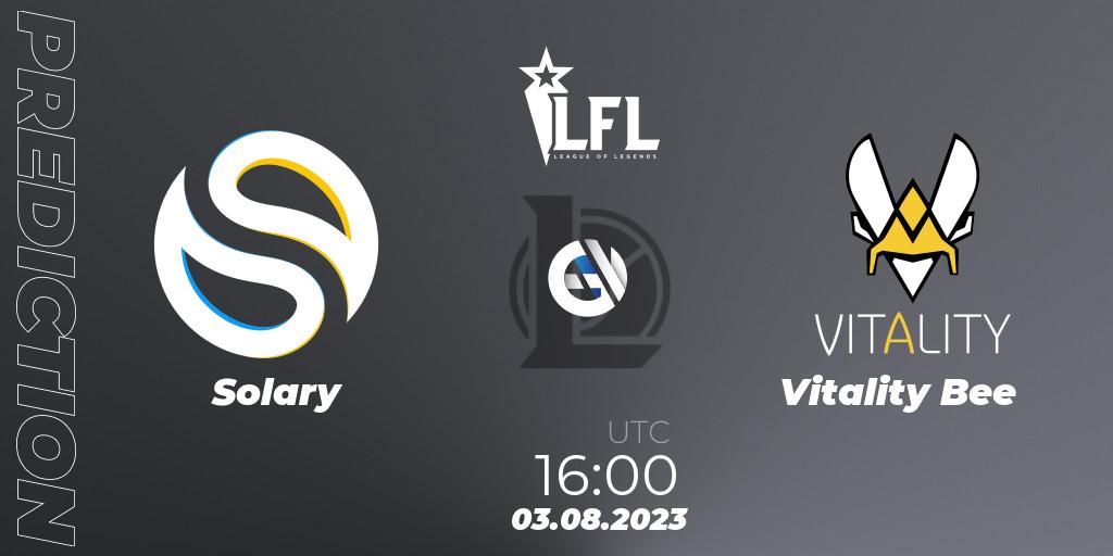Solary - Vitality Bee: Maç tahminleri. 03.08.2023 at 16:00, LoL, LFL Summer 2023 - Playoffs