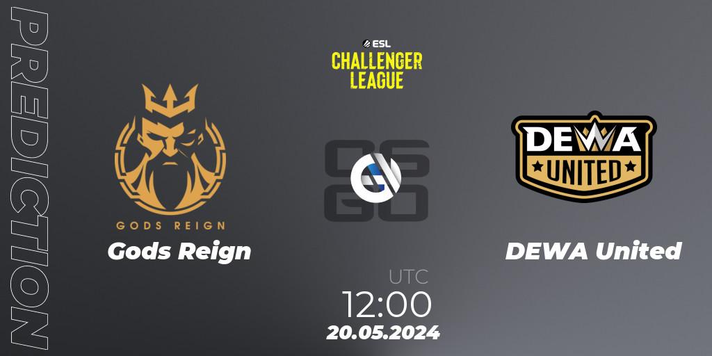 Gods Reign - DEWA United: Maç tahminleri. 20.05.2024 at 12:00, Counter-Strike (CS2), ESL Challenger League Season 47: Asia