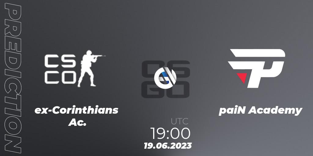 ex-Corinthians Ac. - paiN Academy: Maç tahminleri. 19.06.23, CS2 (CS:GO), Gamers Club Liga Série A: June 2023
