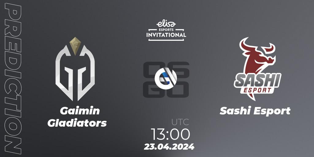 Gaimin Gladiators - Sashi Esport: Maç tahminleri. 23.04.2024 at 13:30, Counter-Strike (CS2), Elisa Invitational Spring 2024