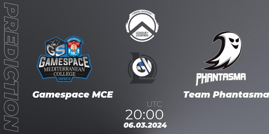 Gamespace MCE - Team Phantasma: Maç tahminleri. 06.03.2024 at 20:00, LoL, GLL Spring 2024
