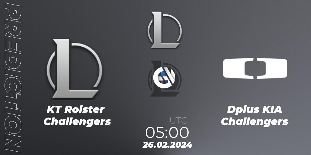 KT Rolster Challengers - Dplus KIA Challengers: Maç tahminleri. 26.02.24, LoL, LCK Challengers League 2024 Spring - Group Stage