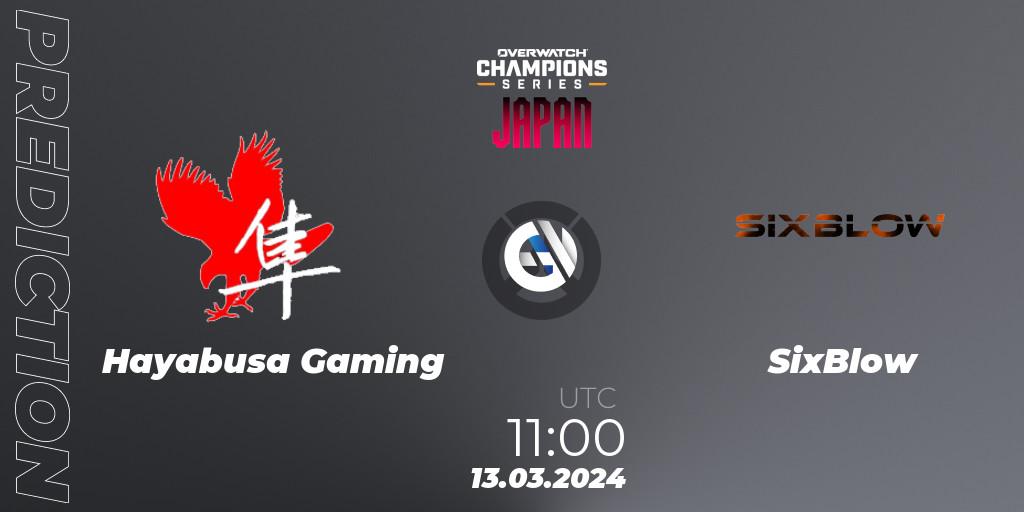 Hayabusa Gaming - SixBlow: Maç tahminleri. 13.03.2024 at 12:00, Overwatch, Overwatch Champions Series 2024 - Stage 1 Japan
