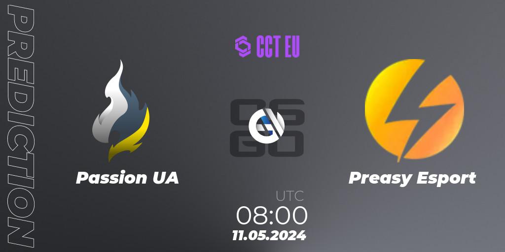Passion UA - Preasy Esport: Maç tahminleri. 11.05.2024 at 08:00, Counter-Strike (CS2), CCT Season 2 European Series #3 Play-In