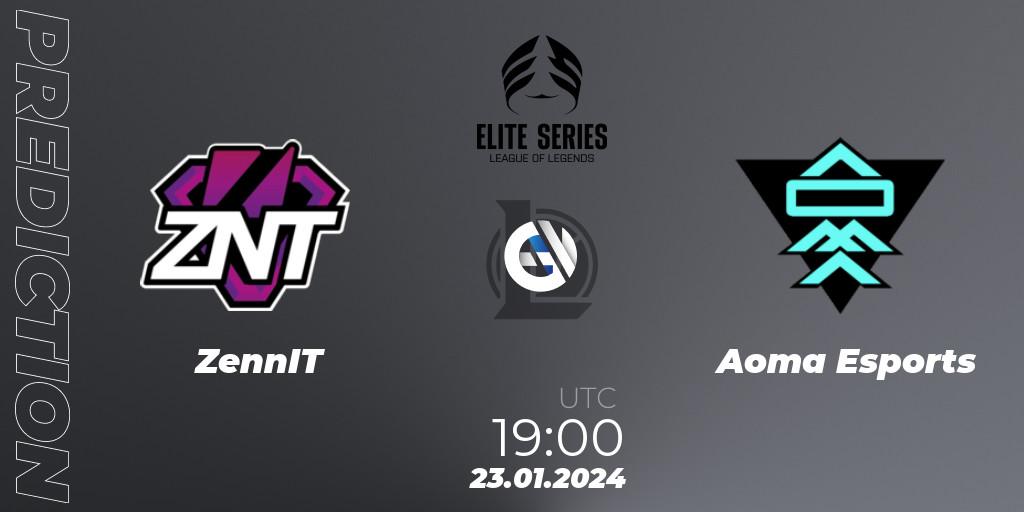 ZennIT - Aoma Esports: Maç tahminleri. 23.01.2024 at 19:00, LoL, Elite Series Spring 2024