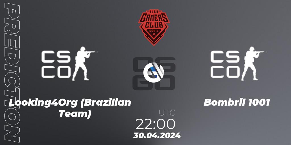 Looking4Org (Brazilian Team) - Bombril 1001: Maç tahminleri. 30.04.2024 at 22:15, Counter-Strike (CS2), Gamers Club Liga Série A: April 2024